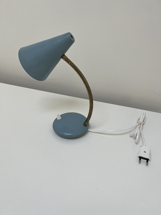 Image 1 of Lampada da scrivania vintage azzurra, anni '60
