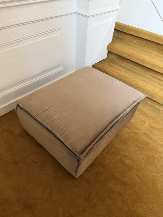 Image 1 of Modular vintage design sofa in brown velvet – 1970s Italian