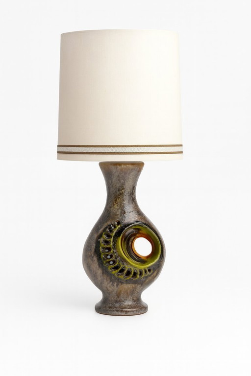 Grote vintage keramische lamp, Walter Gerhards, jaren 70, Duitsland