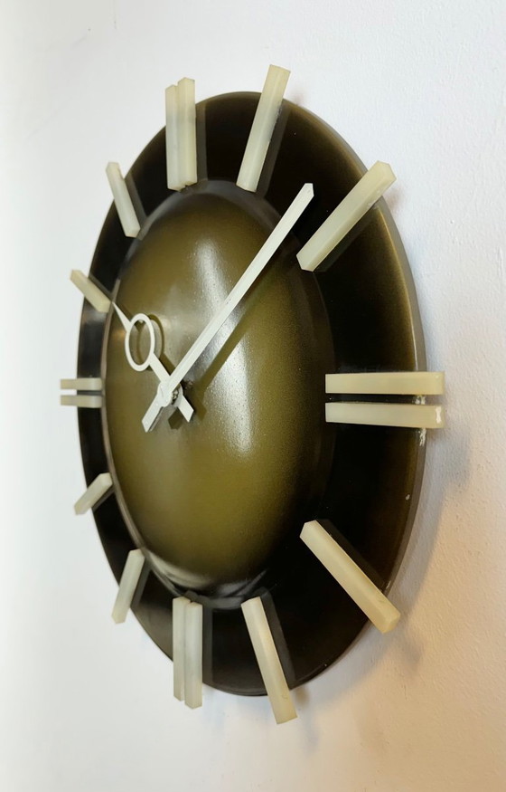 Image 1 of Industrial Office Wall Clock from Pragotron, 1970s