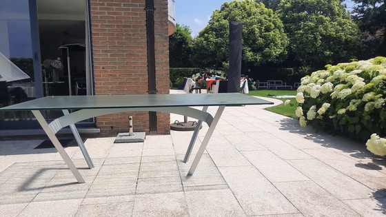 Image 1 of Tafel met glazen blad