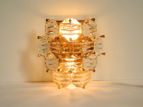 Beautiful Original 1960s Kinkeldey Crystal Glass And Brass Wall Lamp – Wall lights (photo 7 of 20)
