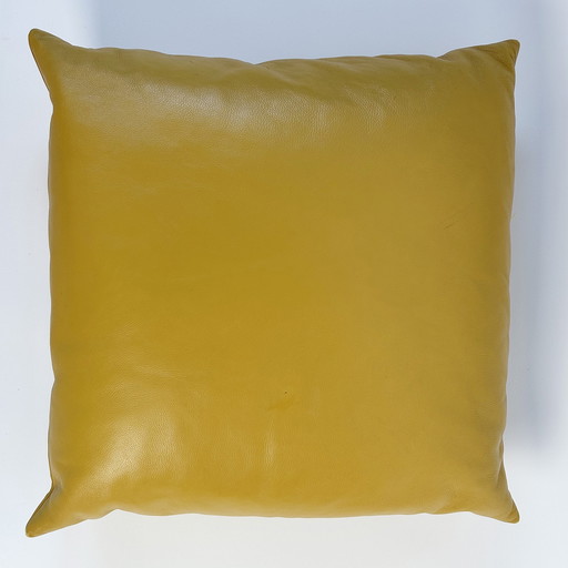 Poltrona vrouw lederen kussen 60x60cm sierkussen