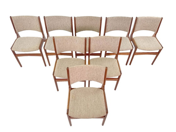 Image 1 of vintage set of 8 dining chairs model 89 by Erik Buch for Anderstrup Möbelfabrik