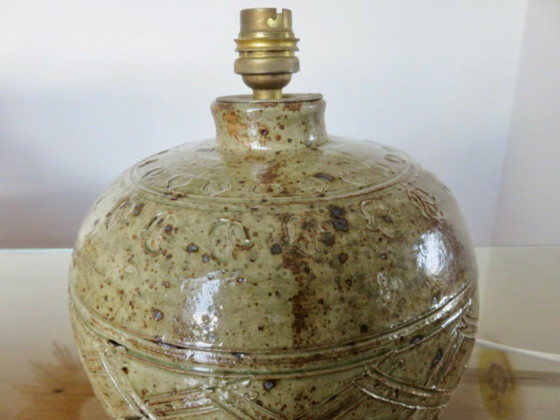 Image 1 of Signed stoneware lamp, circa 1960