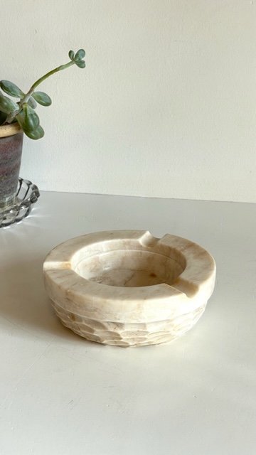 Image 1 of French Brutalist Vintage Marble Ashtray