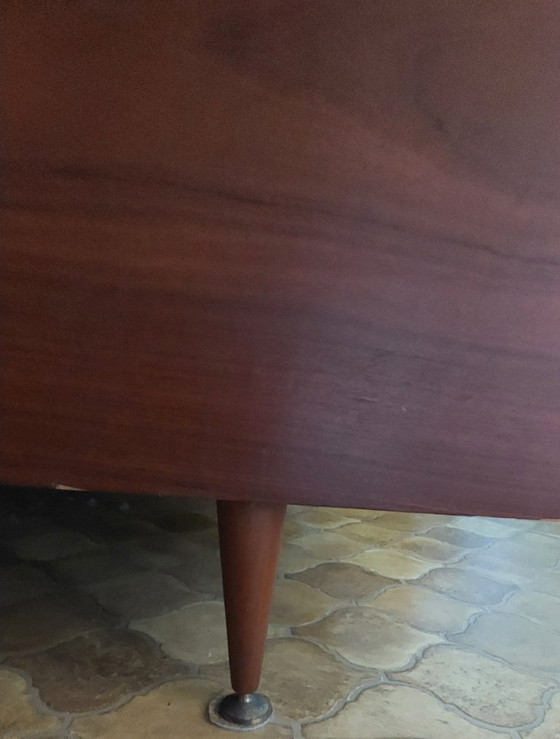 Image 1 of Letto vintage anni '60 in teak con comodini sospesi