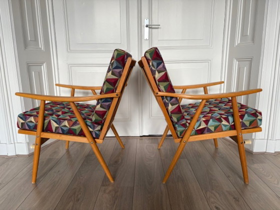 Image 1 of 2 Vintage Fauteuil Ton jaren 50-60's