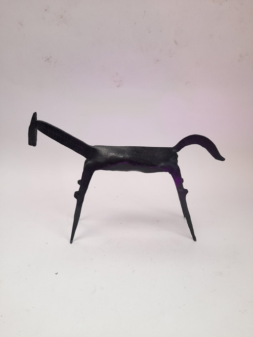 Brutalist wrought iron horse