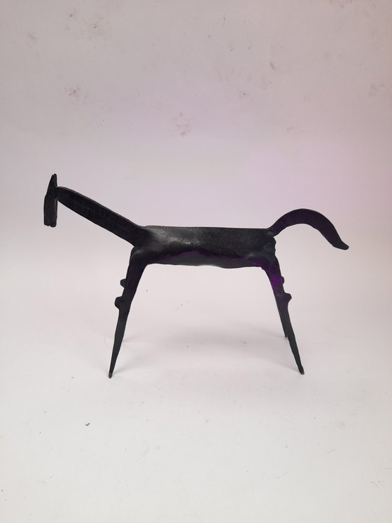 Image 1 of Brutalist wrought iron horse