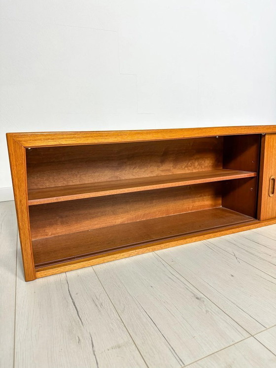 Image 1 of Vintage Bartels zwevend teakhouten wandmeubel / wanddressoir, Duitsland, jaren 60, mid-century modern