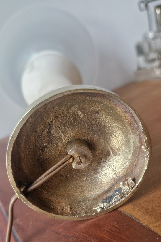 Image 1 of Vintage Neo-Empire style lamp - Marble and Brass