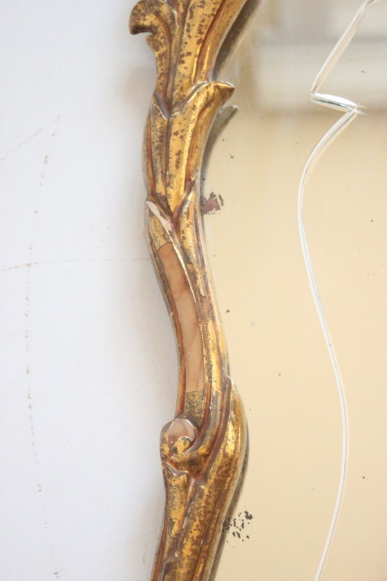 Image 1 of Vergoldeter Holzspiegel im Neo-Rokoko-Stil, Ende 19.