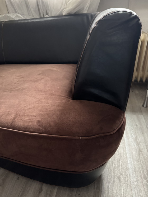 Image 1 of Designer-Couch mit Lederbezug