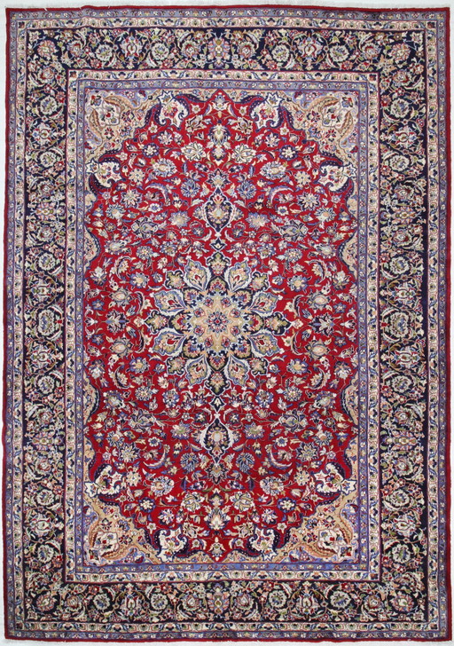 Origineel handgeknoopt Perzisch tapijt Isfahan Fijn 423 X 294 Cm Topconditie