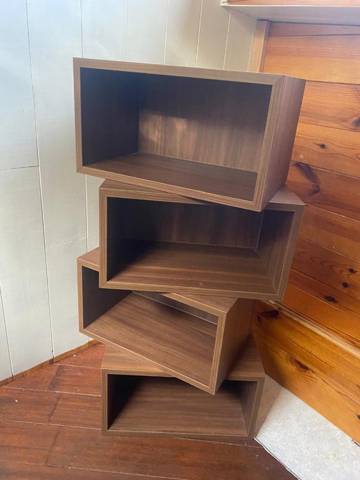 Handgemaakte houten kastjes - Scandinavisch design, stapelbaar