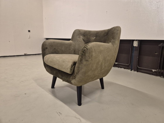 Image 1 of 50 % DE RÉDUCTION EN MAGASIN D'EXPOSITION - Fauteuil George + Repose-pieds - Vert
