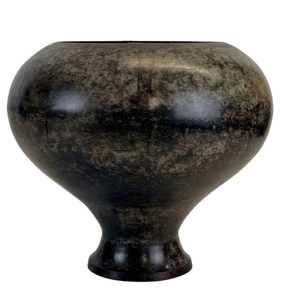 Par de vasijas indias de bronce con tapa y pátina oscura, circa 1920–1960 – Objetos decorativos, Bronze (photo 5 of 11)