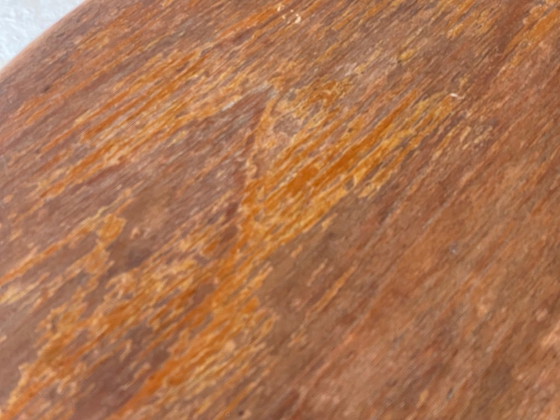 Image 1 of Vintage gebogen houten kruk uit het midden van de vorige eeuw van Baumann uit de jaren 1950.