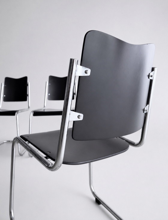 Image 1 of Set of 4 Vintage Tecta B11 Cantilever Chairs, Jean Prouve