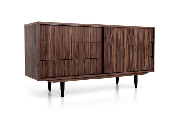 Image 1 of Mobile in noce O-S11 con ante scorrevoli e cassetti