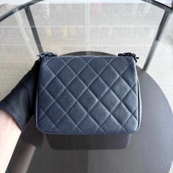 Image 1 of Chanel CC Flap Mini Square - Caviar Quilted All Blue Hardware Serie 29