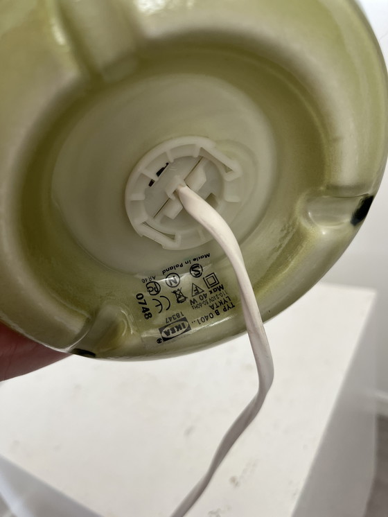 Image 1 of Lampe à tafel Lykta olijfgroene vintage