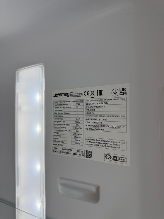 Image 1 of Smeg refrigerator