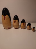 Vintage penguin nesting dolls