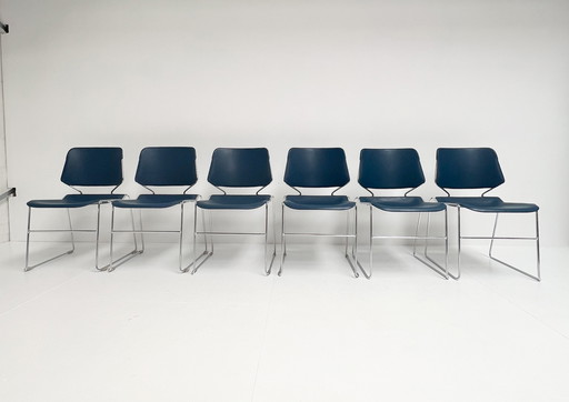 Set of 6 Matrix Krueger Chairs by Thomas Tolleson, 1970's