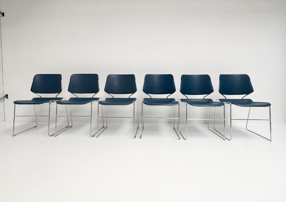 Image 1 of Set of 6 Matrix Krueger Chairs by Thomas Tolleson, 1970's