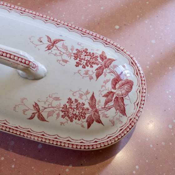 Image 1 of 19th century comb holder, Dutch ironstone, signed Maastricht "Spring"