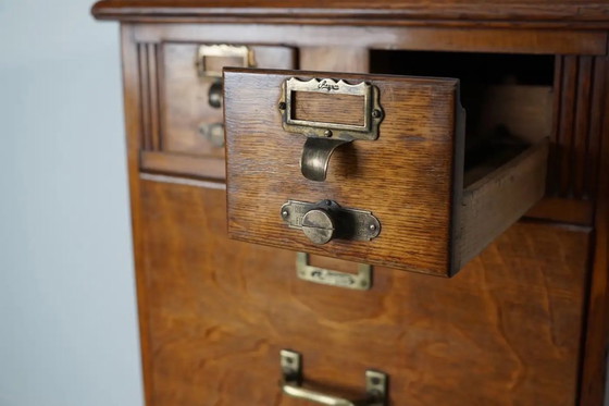 Image 1 of Französischer Apothekerschrank / Aktenschrank aus Eiche, 1920er/30er Jahre