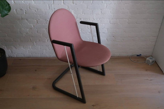 4x Postmoderne Stoelen Avant – Eetkamerstoelen, Aluminium, Textile (photo 4 of 5)