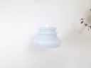 Vintage hanglamp van lichtblauw opaalglas