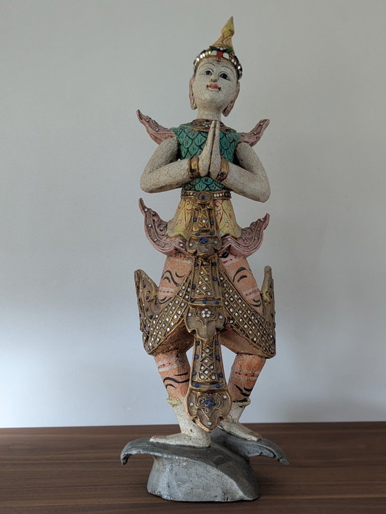 Image 1 of Ensemble de statues en bois d'Asie