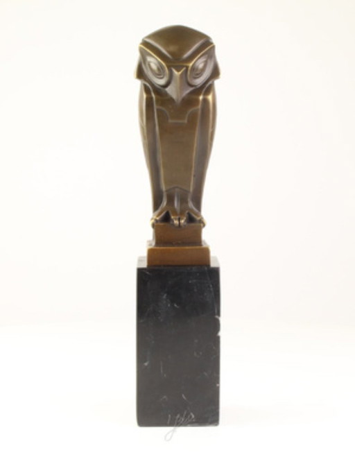 Bronze Johan Altorf owl statue