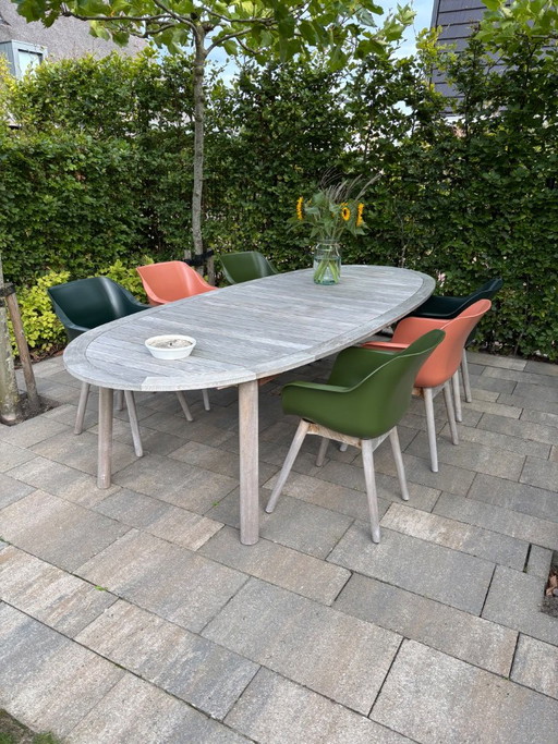 Borek Ovale Teak Tuintafel