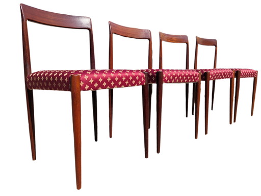 4 Lübke-Stühle aus der Mitte des Jahrhunderts