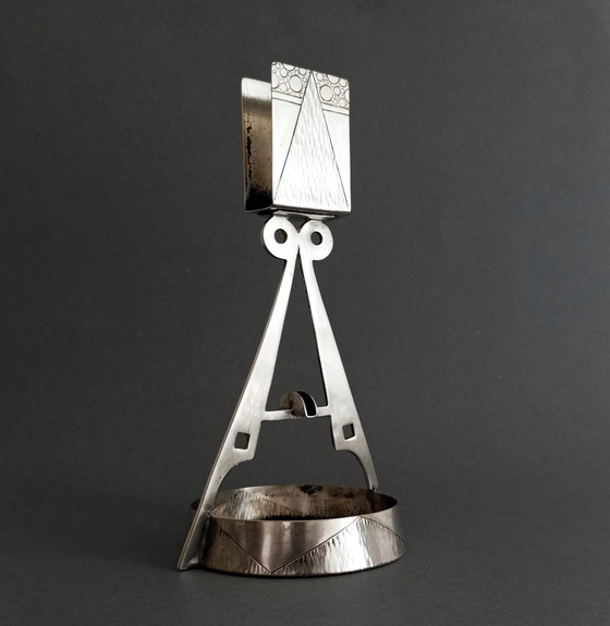 Image 1 of Hans Ofner Geometrisch-Constructivistische Secessionistische Asbak voor Sandrik ca 1905