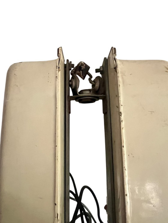 Image 1 of Kaiser & Co. (Idell) Lámpara de techo de latón industrial Art Decó/Bauhaus, años 30