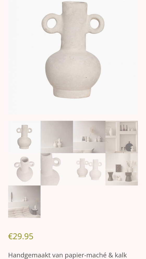 Image 1 of Vaso in gesso Osian da materie prime