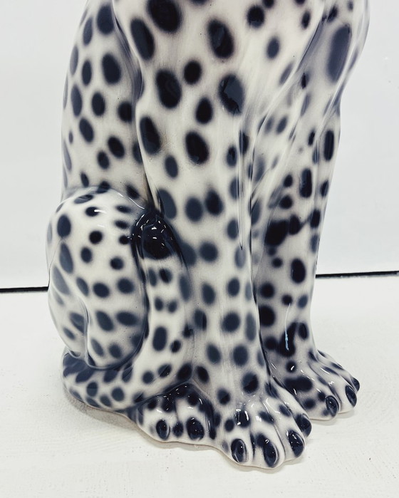 Weißer Keramik Leopard – CERAMICHE BOXER, Dekorative Objekte (photo 3 of 6)