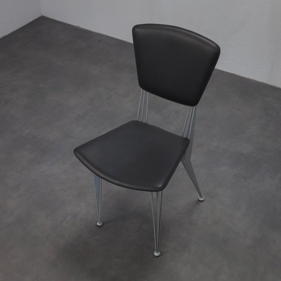 Image 1 of Ensemble de 4 chaises de salle à manger T38 du Studio Archirivolto pour Fasem, Italie, années 1980