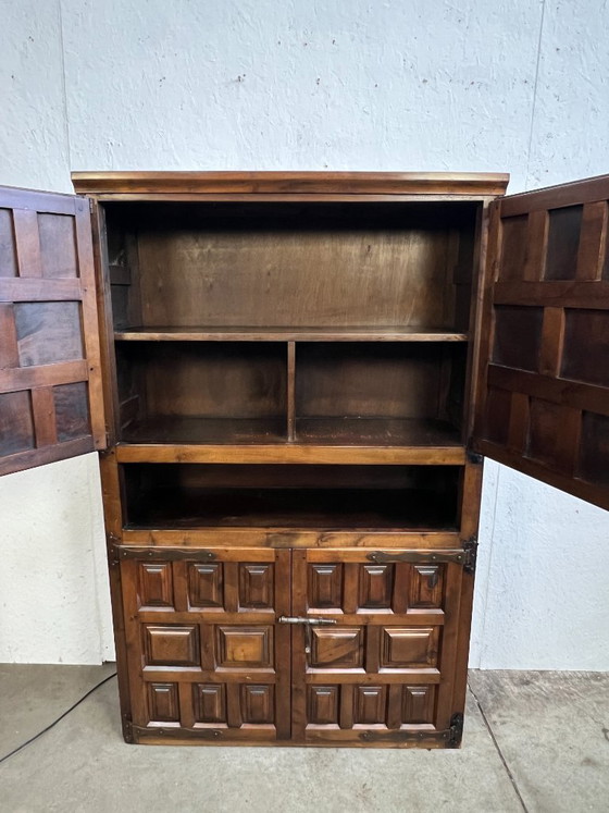 Image 1 of Vintage Spaanse Kast / Wandmeubel, Brutalistisch, 1960's