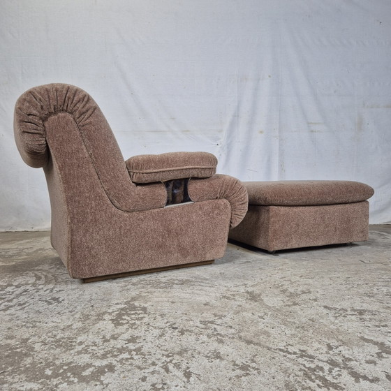 Prezzo del set! Vintage 2x Poltrona 1 Ottomana Divano Modulare 2 Posti – Poltrone, Velvet (photo 13 of 15)
