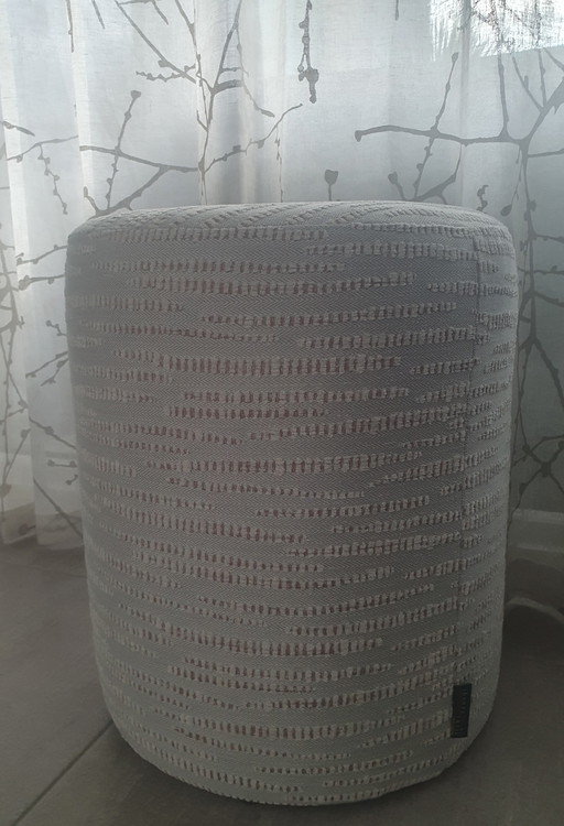 Authentic Design - Custom-made Round Pouffe - Zimmer + Rohde “Caroline Elm” Hodsoll McKenzie Fabric