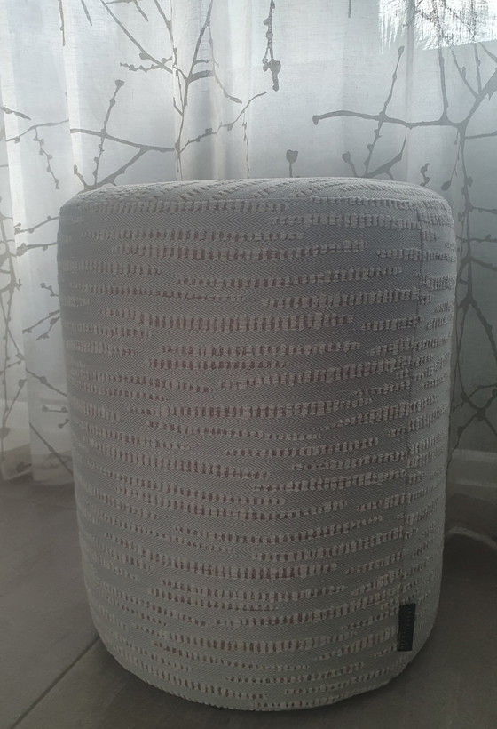 Image 1 of Authentic Design - Custom-made Round Pouffe - Zimmer + Rohde “Caroline Elm” Hodsoll McKenzie Fabric