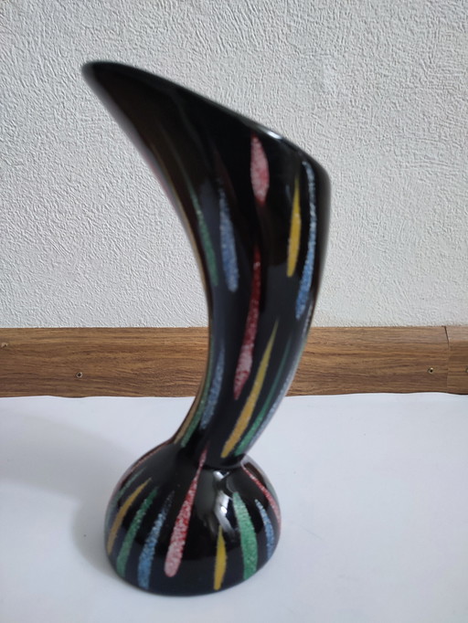 Vase sur pied Corne noire d'abondance Années 60