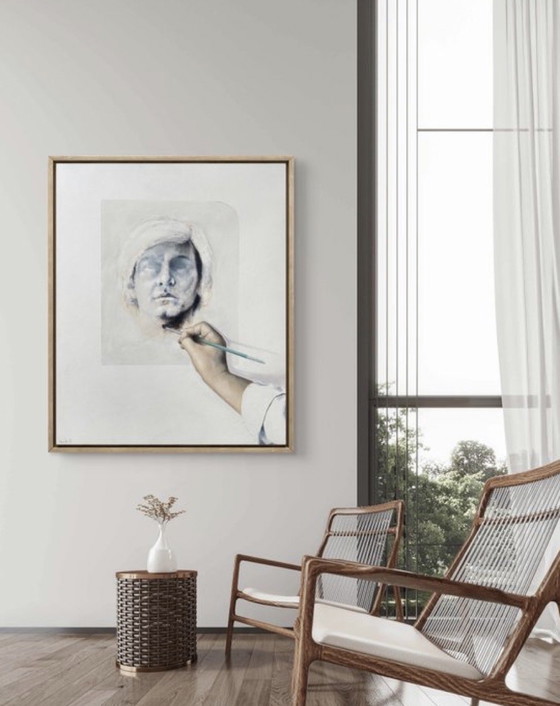 Image 1 of Nicolas Binsfeld - Magnificent portrait of Andy Warhol from 1982 